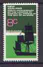 New Zealand 1972 bicent of du Fresne landing 8c (from Anniversaries set of 5) unmounted mint SG 981, stamps on ships