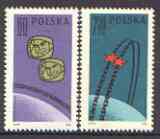 Poland 1962 first Team manned space flight commemoration set of 2 unmounted mint SG 1338-39, stamps on space