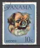 Panama 1967 Pekingese Dog  10c fine used, from Domestic Animals set of 8, SG 940 (tete-beche pairs price x 2), stamps on animals, stamps on dogs