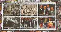 Kyrgyzstan 2000 The Cinema (Criminal Films) perf sheetlet containing set of 6 values unmounted mint, stamps on cinema, stamps on films, stamps on  law , stamps on judicial, stamps on entertainments