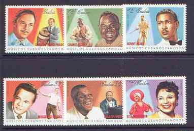 Cuba 1999 Cuban Musicians set of 6 unmounted mint, SG 4332-37*, stamps on music, stamps on personalities, stamps on jazz, stamps on piano
