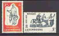Luxembourg 1960 World Refugee Year set of 2 unmounted mint, SG 668-69*, stamps on , stamps on  stamps on refugees, stamps on religion, stamps on nt