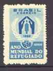 Brazil 1960 World Refugee Year 6cr50 unmounted mint, SG 1025*, stamps on refugees, stamps on 