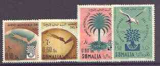 Somalia 1960 World Refugee Year set of 4 unmounted mint, SG 349-52*, stamps on refugees, stamps on trees