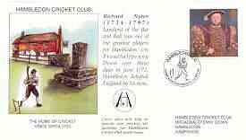 Great Britain 1998 Hambledon Club (the home of Cricket) illustrated cover with special 'Cricket' cancel, stamps on , stamps on  stamps on sport, stamps on  stamps on cricket