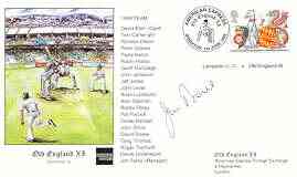 Great Britain 1999 Old England XI (v Lampeter CC) illustrated cover with special 'Cricket' cancel, signed by Jim Parks (manager), stamps on sport, stamps on cricket