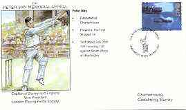 Great Britain 1997 Peter May Memorial Appeal illustrated cover with special 'Cricket' cancel, stamps on sport, stamps on cricket