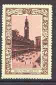Australia 1938 Sydney General Post Office Poster Stamp from Australias 150th Anniversary set, unmounted mint, stamps on postal, stamps on post offices, stamps on clocks