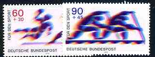 Germany - West 1979 Sport Promotion Fund set of 2 unmounted mint, SG 1890-91, stamps on sport, stamps on handball, stamps on canoeing