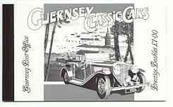 Guernsey 1994 Classic Cars Â£7 booklet complete and pristine SG B53, stamps on cars, stamps on bentley, stamps on peugeot, stamps on mercedes, stamps on humber, stamps on  mg , stamps on 