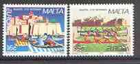 Malta 1998 Europa (Sailing Regatta) set of 2 unmounted mint, SG 1075-76*, stamps on europa, stamps on sailing, stamps on 