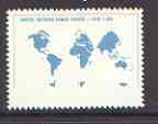 Liberia 1958 Human Rights 3c perf proof of blue only on gummed paper (appears as missing black) unmounted mint as SG 811, stamps on , stamps on  stamps on human rights, stamps on maps, stamps on united nations