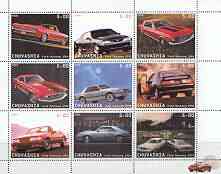 Chuvashia Republic 2000 Ford Mustang perf sheetlet containing set of 9 values unmounted mint, stamps on cars, stamps on ford