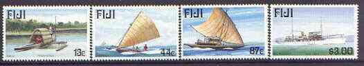 Fiji 1998 Maritime Past & Present (1st series) set of 4 unmounted mint, SG 1031-34, stamps on ships, stamps on canoes