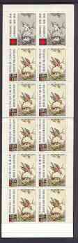 France 1989 Red Cross (Bird Feeding Chicks) 28f Booklet complete and prtistine SG XSB39, stamps on red cross, stamps on birds, stamps on bees, stamps on insects