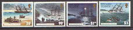 Pitcairn Islands 1994 Shipwrecks set of 4 unmounted mint, SG 450-53, stamps on ships, stamps on shipwrecks, stamps on disasters