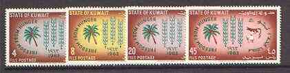 Kuwait 1963 Freedom From Hunger set of 4 unmounted mint, SG 184-87, stamps on food, stamps on  ffh , stamps on 
