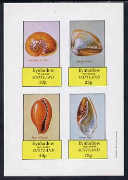 Eynhallow 1981 Shells (Cyclope Neritea etc) imperf set of 4 values (10p to 75p) unmounted mint, stamps on , stamps on  stamps on marine-life     shells