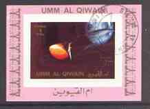 Umm Al Qiwain 1972 History of Space #2 individual imperf sheetlet #05 cto used as Mi 1198B, stamps on , stamps on  stamps on space