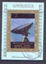 Ajman 1972 History of Space individual perf sheetlet #05 cto used as Mi 2785A, stamps on space