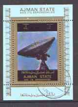 Ajman 1972 History of Space individual perf sheetlet #05 cto used with perf comb doubled at left, as Mi 2785A, stamps on space