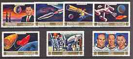Manama 1972 Apollo 16 perf set of 7 cto used, Mi 746-52, stamps on space, stamps on apollo
