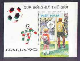 Vietnam 1990 Football World Cup (2nd Issue) perf m/sheet unmounted mint, SG MS 1389, stamps on football, stamps on sport