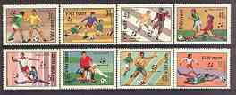 Vietnam 1990 Football World Cup (3rd Issue) perf set of 8 unmounted mint, SG 1482-89*, stamps on football, stamps on sport