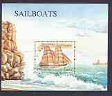 Somalia 1998 Sailing Ships perf m/sheet unmounted mint*, stamps on ships