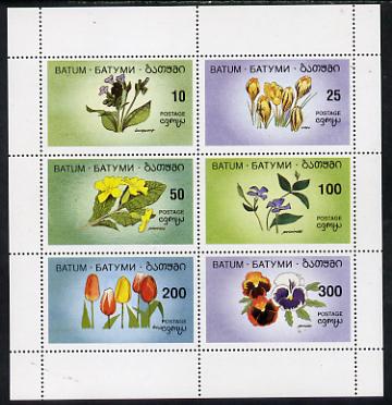 Batum 1994 Flowers perf set of 6 unmounted mint, stamps on flowers     tulips, stamps on violas
