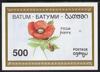 Batum 1994 Flowers (Poppy) imperf s/sheet unmounted mint, stamps on flowers
