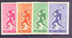 Vietnam 1962 Malaria Eradication perf set of 4 unmounted mint, SG S165-68, stamps on insects, stamps on medical, stamps on malaria, stamps on diseases, stamps on 