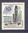 Germany - West Berlin 1965-66 Kaiser Wilhelm Memorial Church 10pf from New Berlin def set unmounted mint, SG  B265, stamps on buildings, stamps on churches