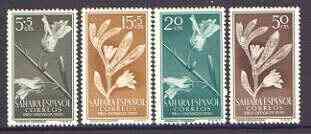 Spanish Sahara 1956 Child Welfare (Plants) set of 4 unmounted mint, SG 123-26, stamps on flowers