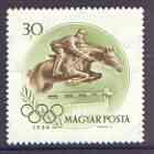 Hungary 1956 Horse-Jumping 30fi (from Olympic Games set) unmounted mint SG 1461*, stamps on , stamps on  stamps on sport, stamps on horses, stamps on 