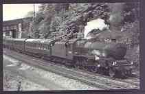 Postcard by Adria - Black & white showing 45659 Drake at Totley,Sheffield in 1962, mint & pristine, stamps on railways