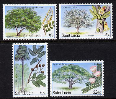 St Lucia 1984 Forestry Resources set of 4 (SG 699-702) unmounted mint, stamps on flowers, stamps on trees