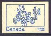 Canada 1972 Motor Car of 1910 - 50c blue on cream Mail Transport booklet complete with fluorescent bands, mint SG SB79eq, stamps on , stamps on  stamps on postal, stamps on cars