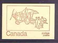 Canada 1972 Curtis JN4 - 25c brown on cream Mail Transport booklet complete with fluorescent bands, mint SG SB78gq, stamps on postal, stamps on aviation, stamps on curtis