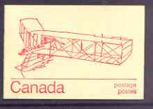 Canada 1974 Burgess Dunne Seaplane - 25c red on cream booklet complete mint, SG SB 80b, stamps on aviation, stamps on seaplane