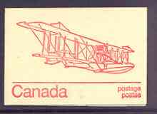 Canada 1974 Curtiss HS-2L - 25c red on cream booklet complete mint, SG SB 80d, stamps on aviation, stamps on curtiss, stamps on flying boats