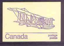 Canada 1974 Curtiss HS-2L - 50c violet on cream booklet complete mint, SG SB 82d, stamps on , stamps on  stamps on aviation, stamps on curtiss, stamps on flying boats
