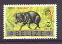 Belize 1973 Peccary 2c from opt'd def set with new Country name, unmounted mint, SG 349, stamps on animals, stamps on swine