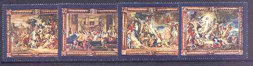 Malta 1978 400th Birth Anniversary of Rubens - Flemish Tapestries (2nd series) set of 4 unmounted mint, SG 592-95, stamps on arts, stamps on rubens, stamps on textiles, stamps on renaissance