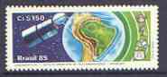 Brazil 1985 Launch of Brasilsat (first Brazilian telecommunications satellite), SG 2127 unmounted mint, stamps on communications