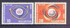 Switzerland 1965 ITU Centenary Congress, set of 2, fine unmounted mint, SG 728-29, stamps on , stamps on  stamps on , stamps on  stamps on  itu , stamps on  stamps on communications