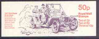 Great Britain 1979-81 Veteran Cars #1 (1907 Rolls-Royce) 50p booklet complete, SG FB10, stamps on cars, stamps on rolls royce