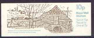 Great Britain 1978-79 Farm Buildings #6 (Sussex) 10p booklet complete, SG FA9, stamps on farming, stamps on windmills