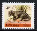 Tanzania 1980 Mongoose 40c (from Animals def set) unmounted mint SG 309*, stamps on animals, stamps on mongoose