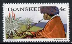 Transkei 1976-83 Matron (smoking) 4c (perf 14) from def set unmounted mint, SG 4a, stamps on women, stamps on smoking, stamps on tobacco